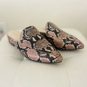 Cole Haan Snake Reptile Leather Piper Mules BNWT Size 7